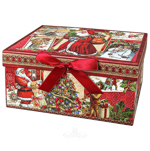 Подарочная коробка Санта и дети прямоугольная 23*16*12 см Mister Christmas
