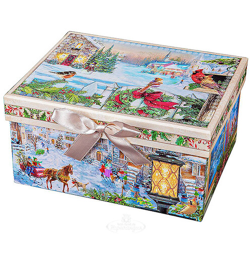 Подарочная коробка Зимний городок прямоугольная 23*16*12 см Mister Christmas