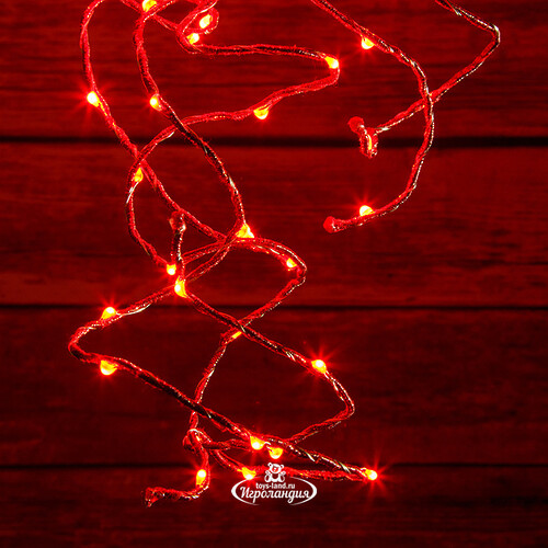 Гирлянда Лучи Росы 15*1.5 м, 200 красных MINILED ламп, проволока - цветной шнур, IP20 BEAUTY LED