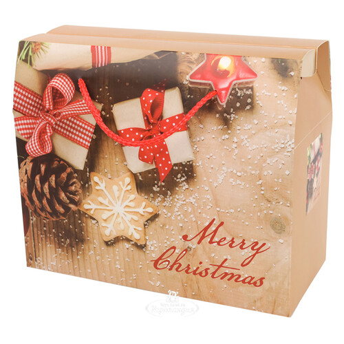 Подарочный пакет-коробка Sweet Christmas 28*23 см Due Esse Christmas