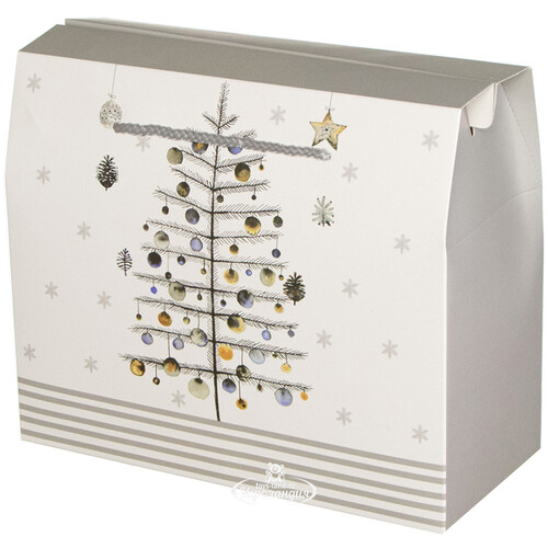 Подарочный пакет-коробка Fairy Tale - Новогодняя Ёлочка 23*28 см Due Esse Christmas