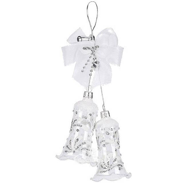 Стеклянное елочное украшение Гирлянда Менуэт 16 см Фабрика Елочка