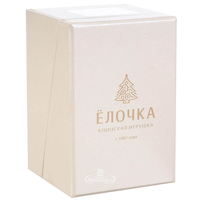 Стеклянная елочная игрушка Яйцо Янтарное Фабрика Елочка