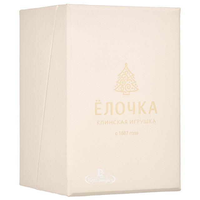 Стеклянная елочная игрушка Яйцо Фриволите 8 см, подвеска Фабрика Елочка