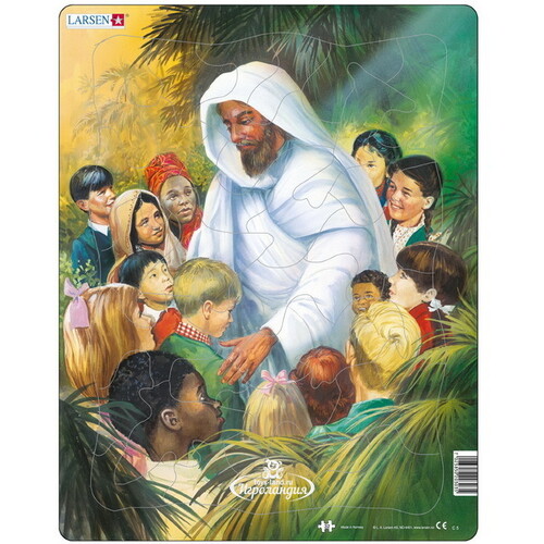 Пазл для детей Библейские сюжеты - Иисус с детьми, 33 элемента, 36*28 см LARSEN