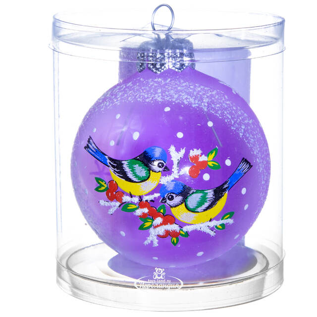 Стеклянный елочный шар Орбита 6 см сиреневый Фабрика Елочка