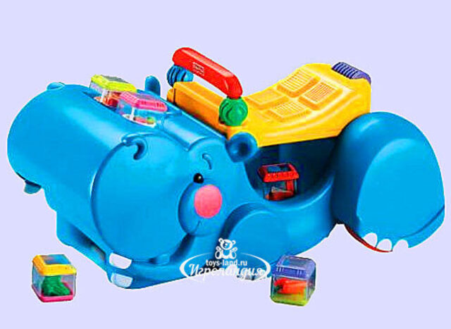 Ходунки-каталка "Бегемот с кубиками" Fisher Price
