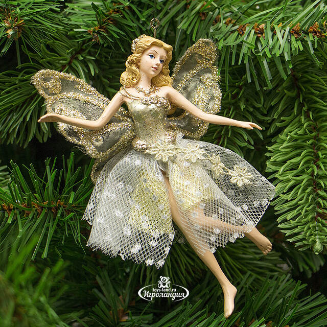 Елочная игрушка Девушка-Бабочка блондинка 13 см, подвеска Kurts Adler