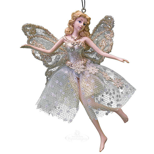 Елочная игрушка Девушка-Бабочка блондинка 13 см, подвеска Kurts Adler