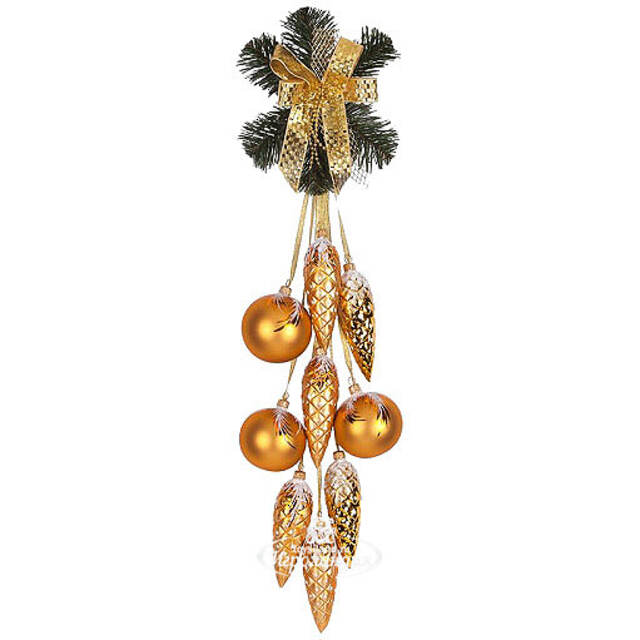 Елочное украшение Гирлянда Метелица 64 см, стекло Фабрика Елочка