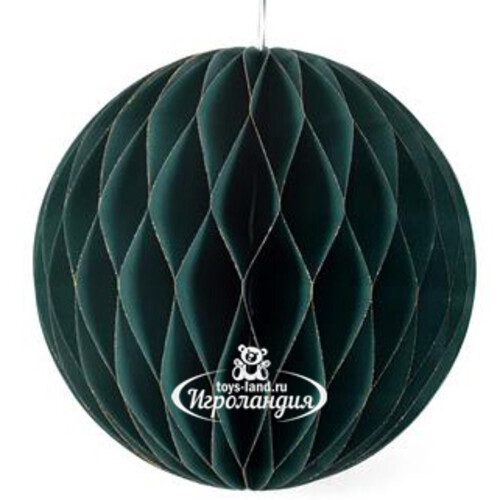 Бумажный шар Soft Geometry 30 см зеленый Due Esse Christmas