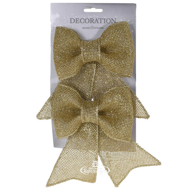 Бант Праздничный 18*11 см золотой, 2 шт Koopman