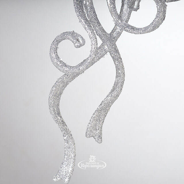 Елочная игрушка Бант Алиони 16*10*6 см серебряный, подвеска Koopman