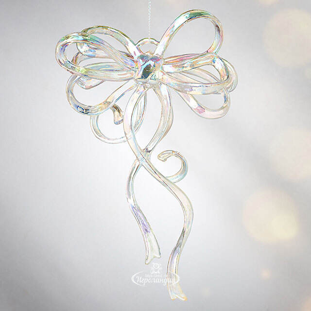 Елочная игрушка Бант Алиони 16*10*6 см перламутровый, подвеска Koopman