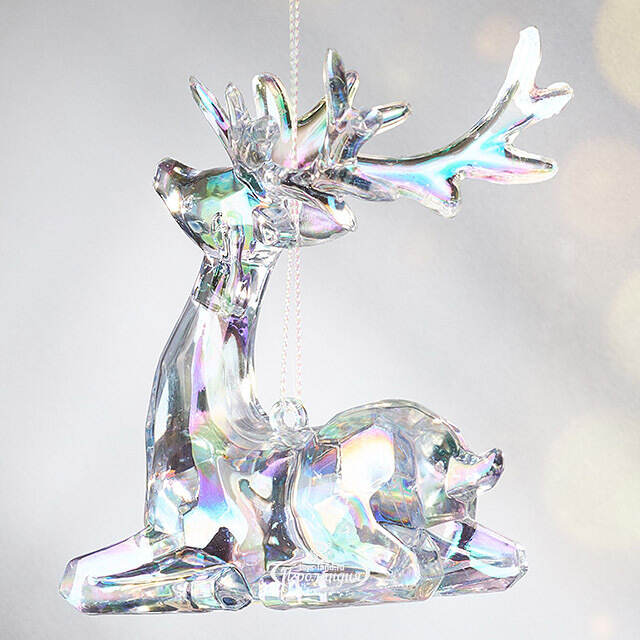 Елочная игрушка Олень Филидель 10 см с перламутровыми рогами, подвеска Koopman