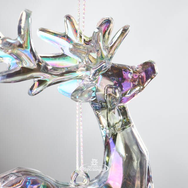 Елочная игрушка Олень Филидель 10 см с перламутровыми рогами, подвеска Koopman