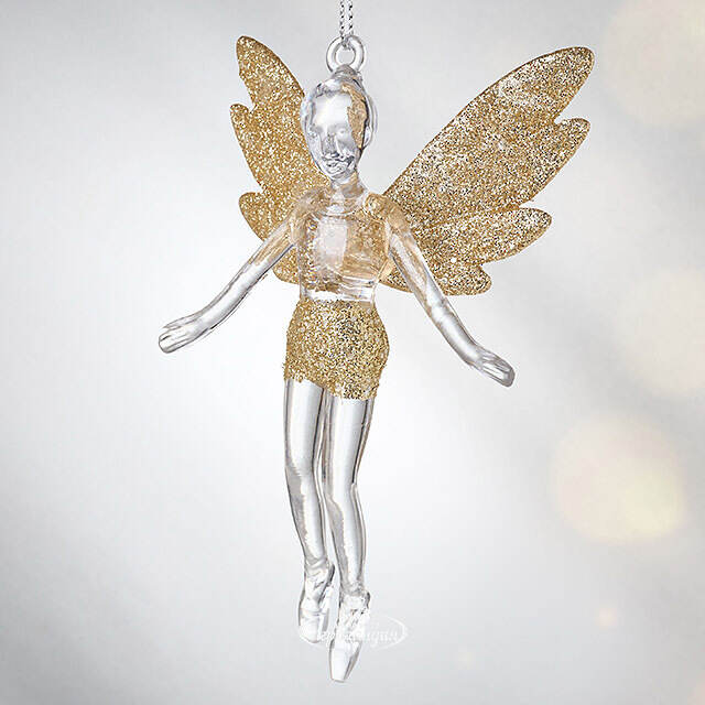 Елочная игрушка Фея Донна-Белла с золотыми крыльями 12 см, 2 шт, подвеска Koopman