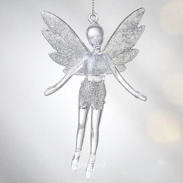 Елочная игрушка Фея Донна-Белла с серебряными крыльями 12 см, 2 шт, подвеска Koopman
