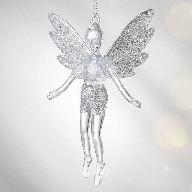 Елочная игрушка Фея Донна-Белла с серебряными крыльями 12 см, 2 шт, подвеска Koopman