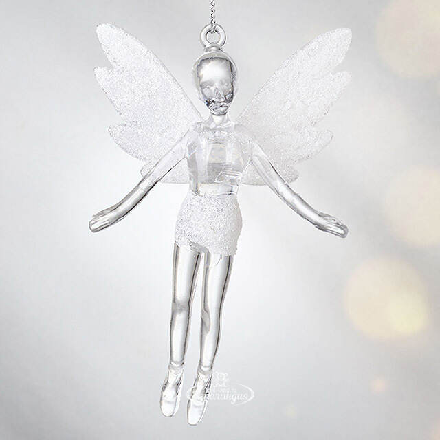Елочная игрушка Фея Донна-Белла с белыми крыльями 12 см, 2 шт, подвеска Koopman