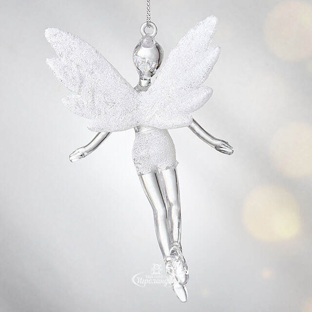 Елочная игрушка Фея Донна-Белла с белыми крыльями 12 см, 2 шт, подвеска Koopman