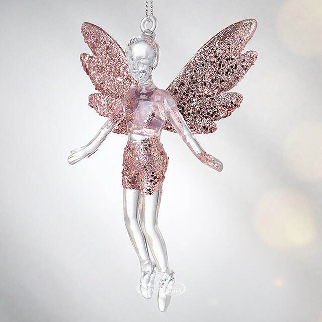 Елочная игрушка Фея Донна-Белла с розовыми крыльями 12 см, 2 шт, подвеска Koopman