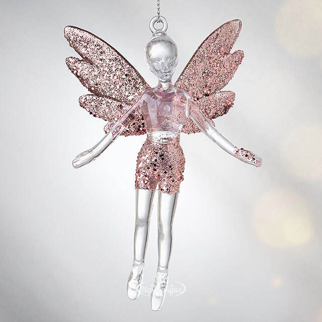Елочная игрушка Фея Донна-Белла с розовыми крыльями 12 см, 2 шт, подвеска Koopman