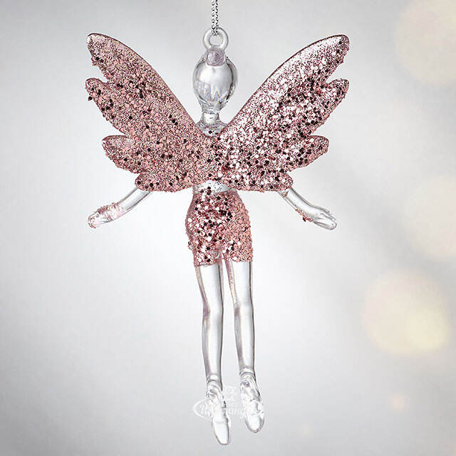 Елочная игрушка Фея Донна-Белла с розовыми крыльями 12 см, 2 шт, подвеска Koopman