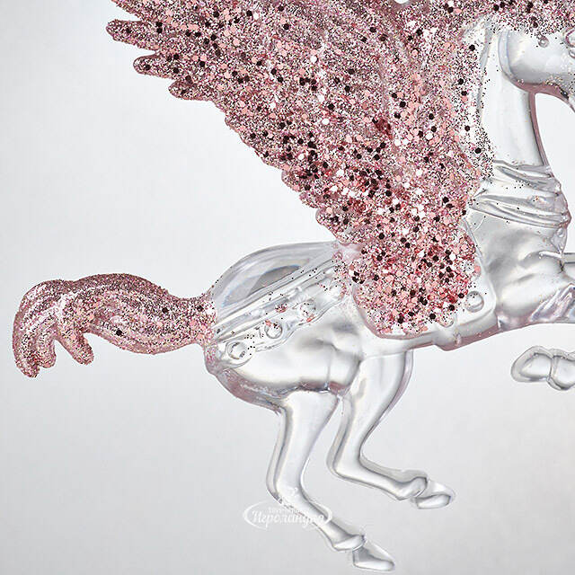 Елочная игрушка Единорог Ганэль с розовыми крыльями 15 см, 2 шт, подвеска Koopman