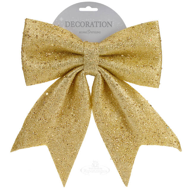Бантик Золотистые Блестки 24*20 см Koopman