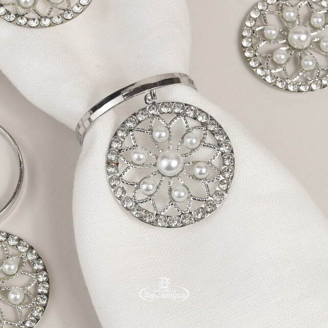 Кольца для салфеток Mandala Flower  - Silver, 4 шт Koopman