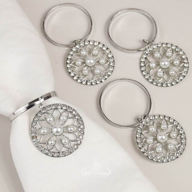 Кольца для салфеток Mandala Flower  - Silver, 4 шт Koopman