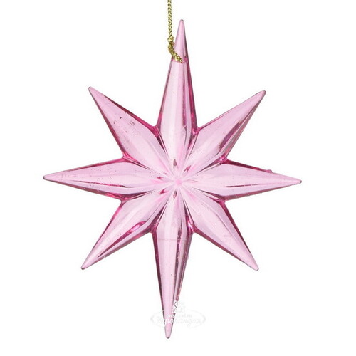 Елочная игрушка Снежинка Suite Pink Flower 13 см, подвеска Koopman