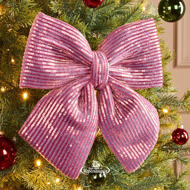 Декоративный бант Splendente 30*26 см, розовый Koopman