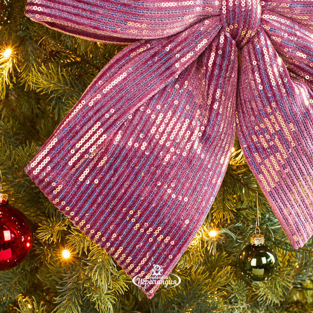 Бант на елку Splendente 40*36 см, розовый Koopman