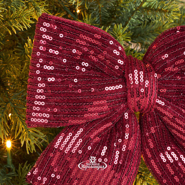 Декоративный бант Splendente 25*21 см, красный Koopman