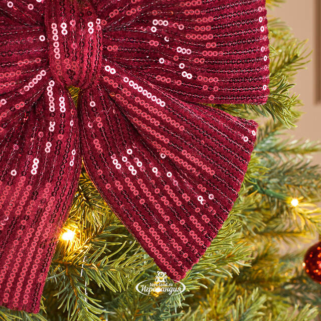 Декоративный бант Splendente 25*21 см, красный Koopman