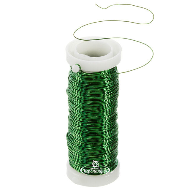 Проволока металлическая в катушке зеленая 30 м Koopman