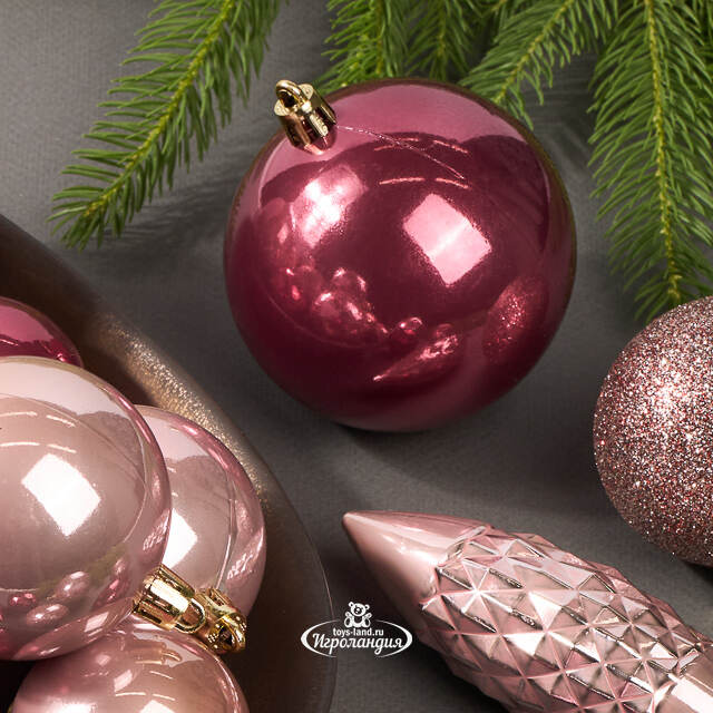 Набор пластиковых шаров Charmic - Ягодная Карамель 5-12 см, 31 шт Koopman