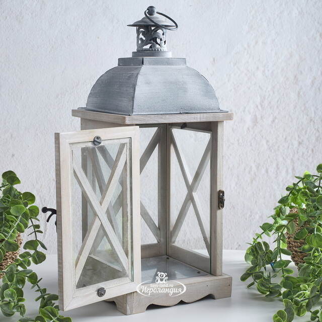 Подсвечник фонарь Розелли 41*16 см белый Koopman