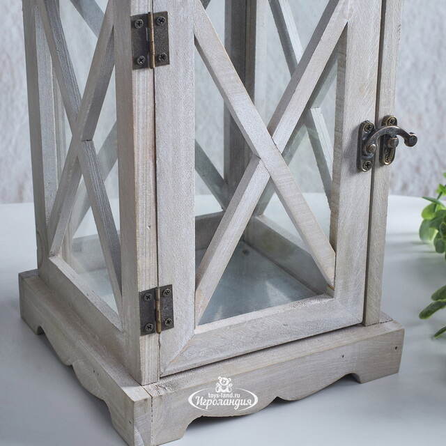 Подсвечник фонарь Розелли 41*16 см белый Koopman