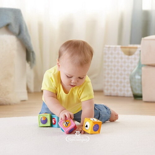 Развивающая игрушка Волшебные кубики, 4 шт, разноцветный Fisher Price