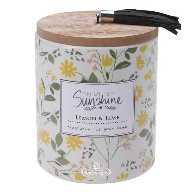 Ароматическая свеча в стакане Sunshine - Lemon&Lime 12*9 см Koopman