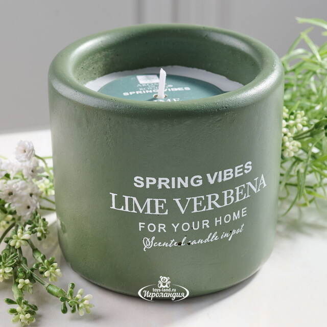 Ароматическая свеча в стакане Relaxation - Лайм и Вербена 8 см Koopman