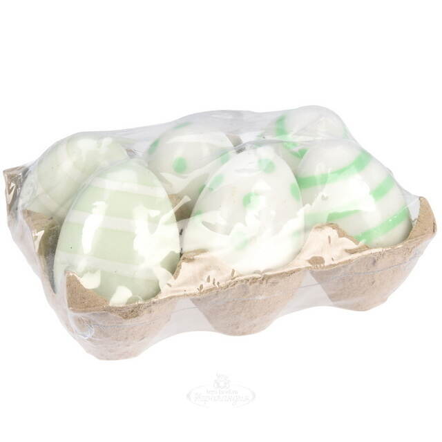 Пасхальные свечи Яйца: Bright Easter 6 см зеленые, 4 шт Koopman