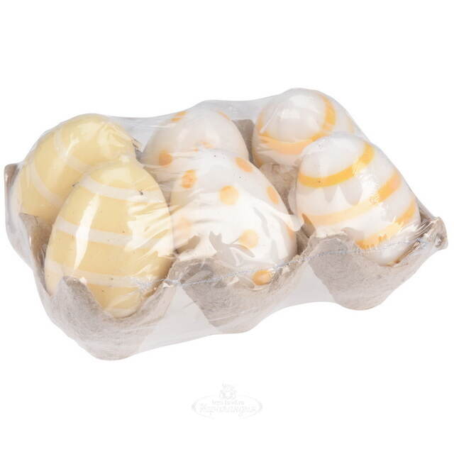 Пасхальные свечи Яйца: Bright Easter 6 см желтые, 4 шт Koopman