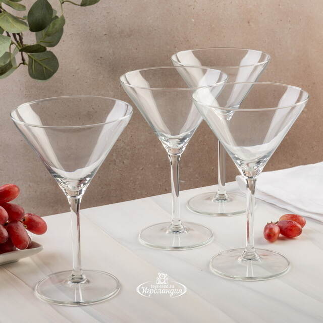 Набор бокалов для мартини Moscato 4 шт, 260 мл, стекло Koopman