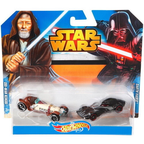 Набор машинок Звездные войны: Дарт Вейдер и Оби-Ван Кеноби 1:64 (Hot Wheels) Mattel