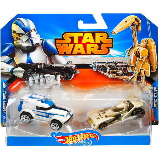 Набор машинок Звездные войны: Штурмовик и Дроид 1:64 (Hot Wheels) Mattel (Мателл)