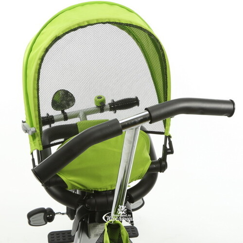 Трехколесный велосипед-трансформер "Black Aqua CHIC-5" с ручкой и тентом, зеленый Black Aqua